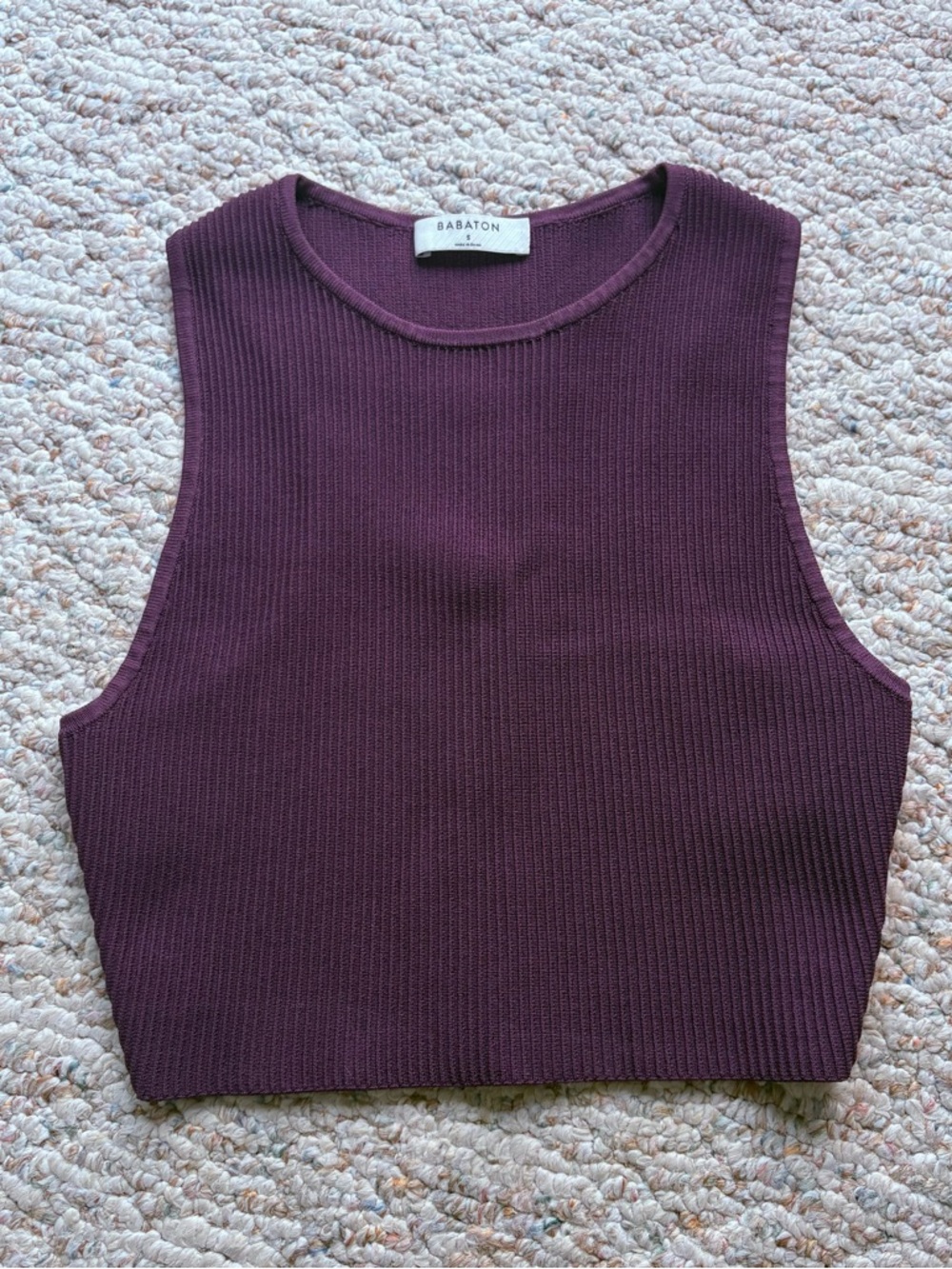Babaton Sculpt Knit Racer Cropped Tank
in Dewberry Purple